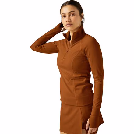 Heather Rib Take A Hike Zip Pullover - Women's