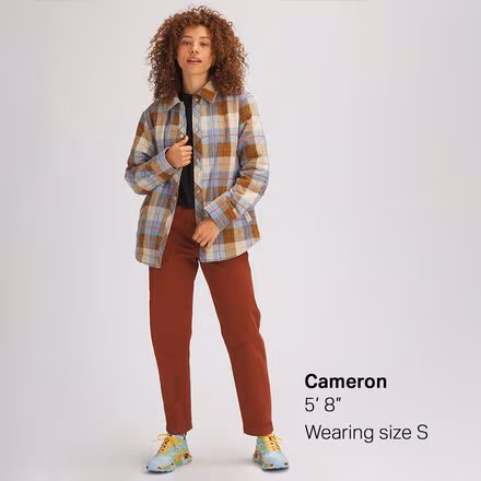 Quilted Boyfriend Plaid Shirt Jacket - Women's