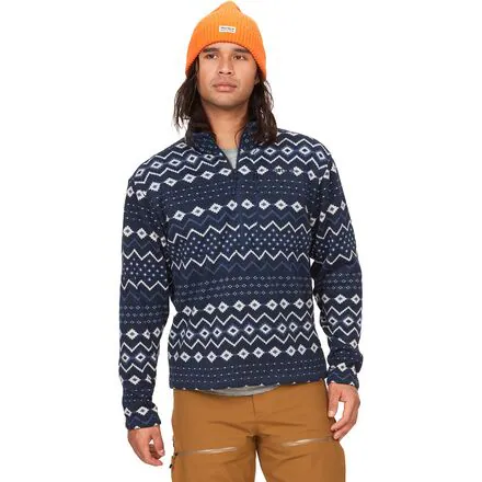 Heavyweight Drop Line Printed 1/2-Zip - Men's