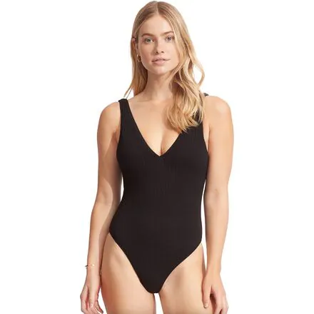 Sea Dive Deep V-Neck Maillot One-Piece Swimsuit - Women's