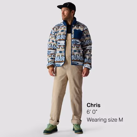 High Pile Printed Fleece Jacket - Men's