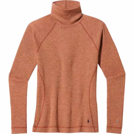 Thermal Merino Rib Turtleneck Top - Women's