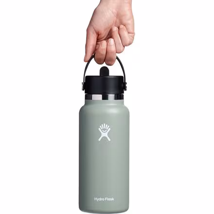 32oz Wide Mouth Flex Straw Water Bottle