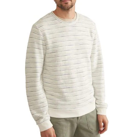 Textured Stripe Beach Crewneck - Men's