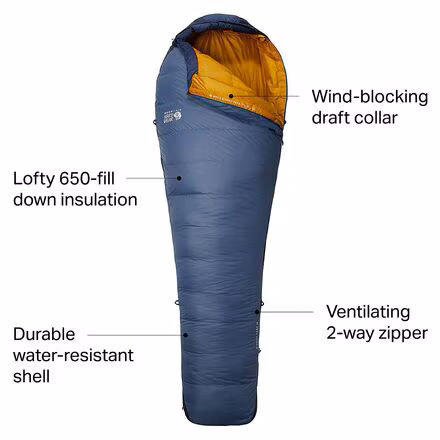 Bishop Pass Sleeping Bag: 30F Down