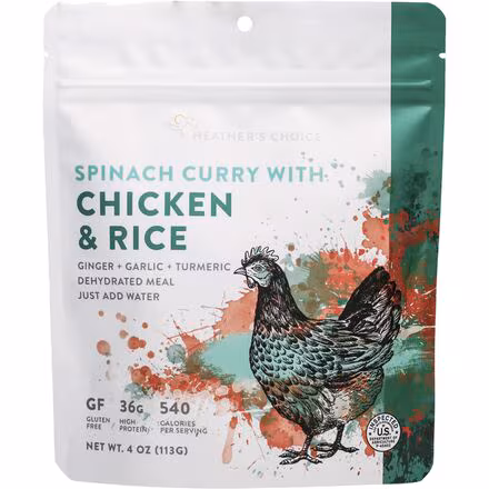 Spinach Curry with Chicken & Rice