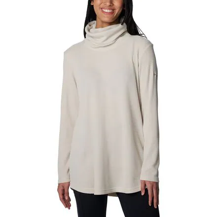 Holly Hideaway Waffle Cowl Neck Pullover - Women's