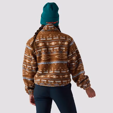 Printed Mid Pile Fleece 1/4 Zip Pullover - Women's
