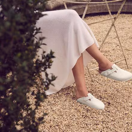 Boston Soft Footbed Suede Narrow Clog - Women's