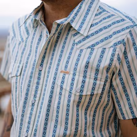 Serape Pearl Snap Short-Sleeve Shirt - Men's