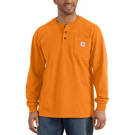 Workwear Pocket Long-Sleeve Henley Shirt - Men's
