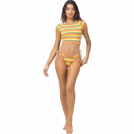 Wildflower Rashguard Bikini Top - Women's