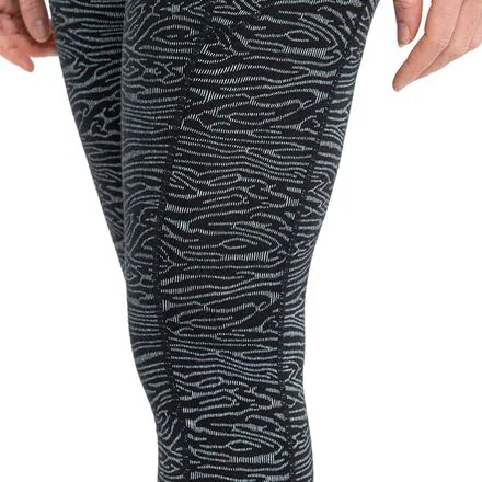 Merino Fastray High Rise Topo Lines 3/4 Tights - Women's