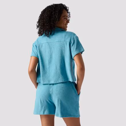 Terry Button-Down Shirt - Women's
