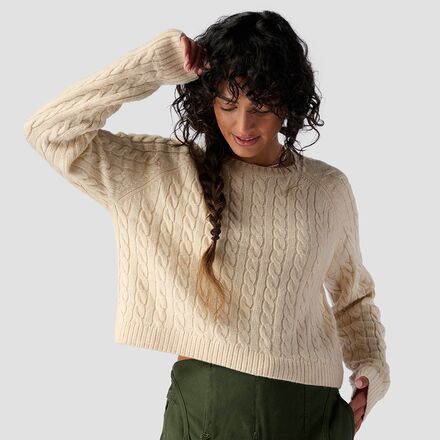 Cable Crewneck Sweater - Women's