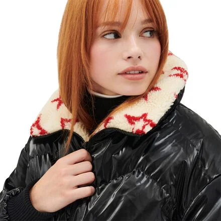 Reversible Metallic Shearling Jacket - Women's