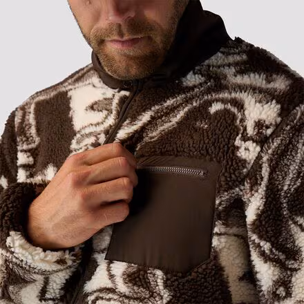 High Pile Printed Fleece Jacket - Men's