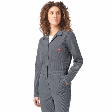 Long-Sleeve Hickory Stripe Coverall - Women's