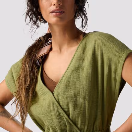 Sleeveless Cotton Gauze Jumpsuit - Women's