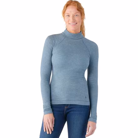 Thermal Merino Rib Turtleneck Top - Women's