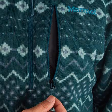 Heavyweight Drop Line Printed 1/2-Zip - Men's