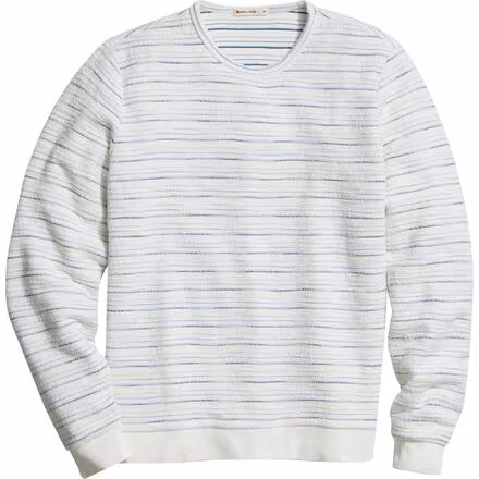 Textured Stripe Beach Crewneck - Men's
