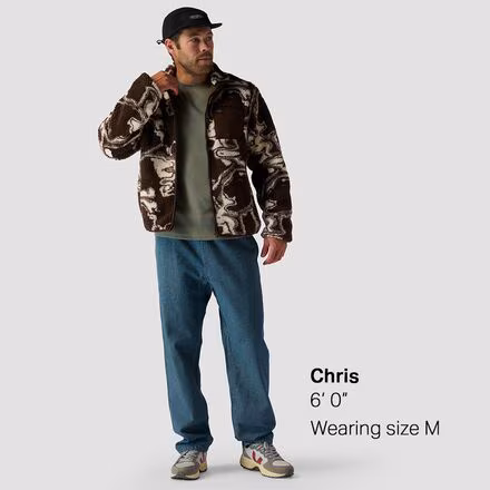 High Pile Printed Fleece Jacket - Men's