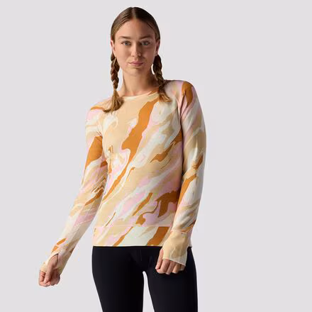 Spruces Mid-Weight Merino Printed Baselayer Crew - Women's