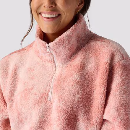 Printed Mid Pile Fleece 1/4 Zip Pullover - Women's