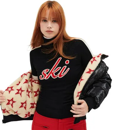 Reversible Metallic Shearling Jacket - Women's