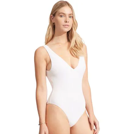 Sea Dive Deep V-Neck Maillot One-Piece Swimsuit - Women's