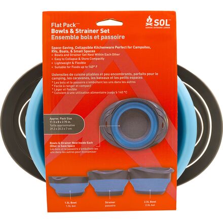 Flat Pack Bowls & Strainer Set