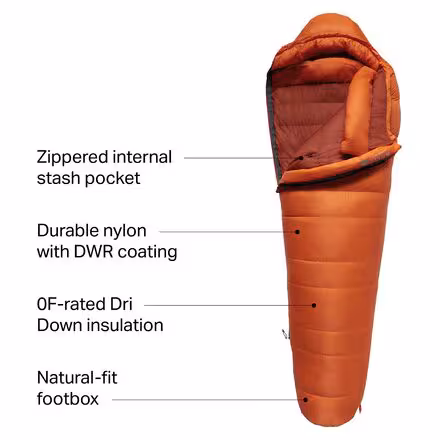 Cosmic Ultra 800 DriDown Sleeping Bag: 0F Down