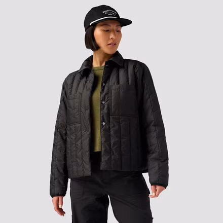 Oakbury Synthetic Quilted Shirt Jacket- Women's