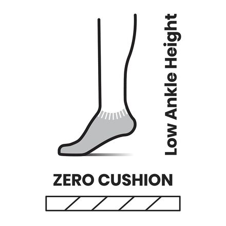 Run Zero Cushion Low Ankle Sock