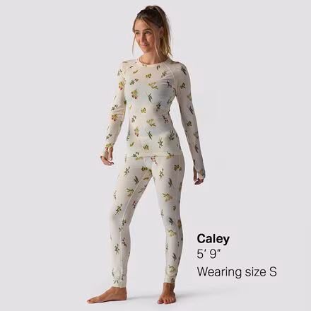 Spruces Print Lightweight Merino Crew - Women's