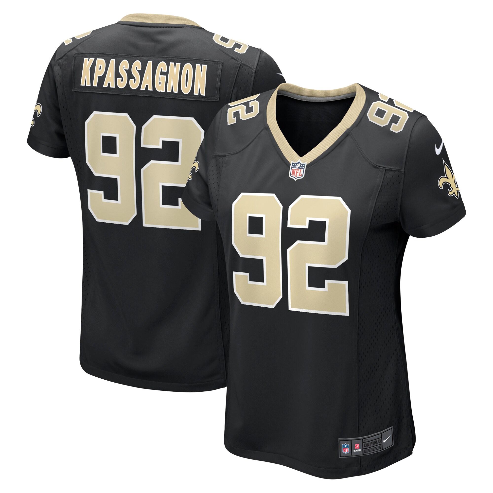 Tanoh Kpassagnon New Orleans Saints Women's Game Player Jersey - Black - US Jersey Mall