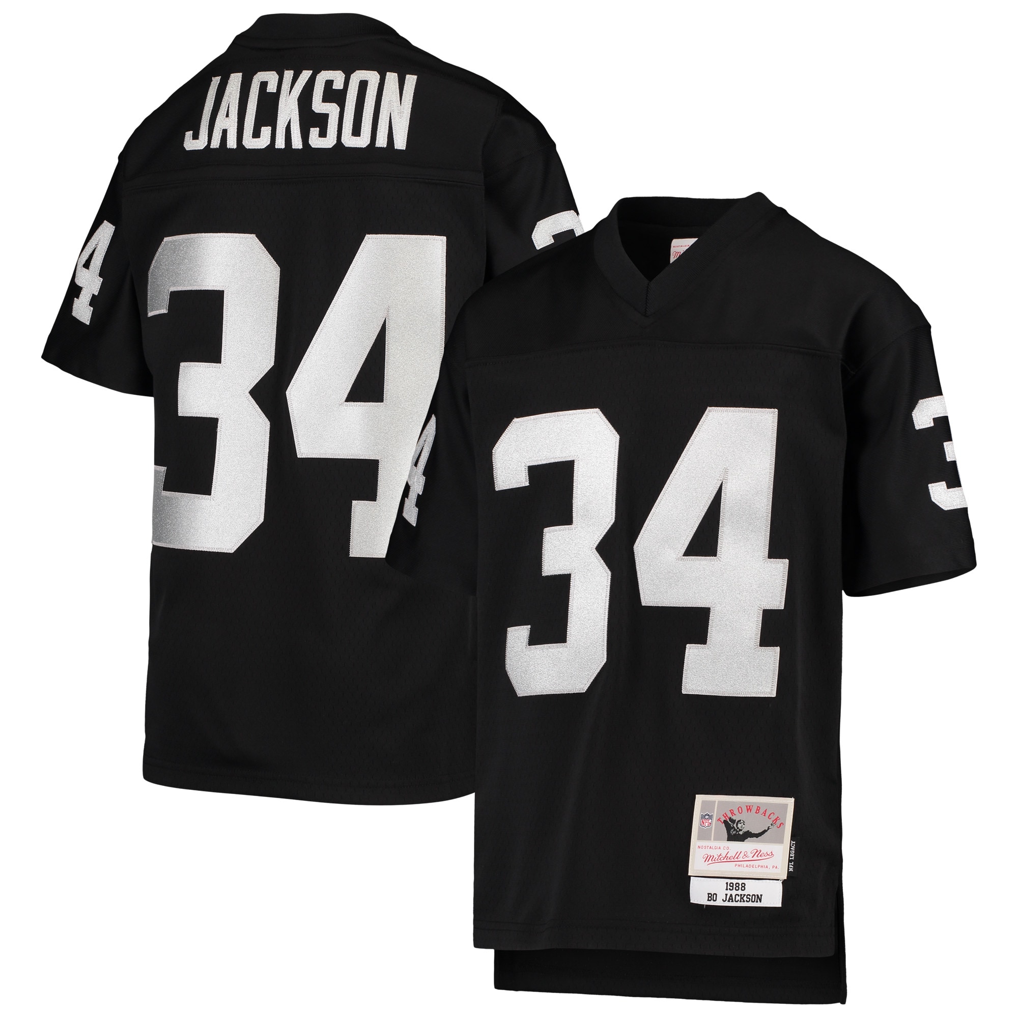 Bo Jackson Las Vegas Raiders Mitchell & Ness Youth 1988 Legacy Retired Player Jersey - Black - US Jersey Mall