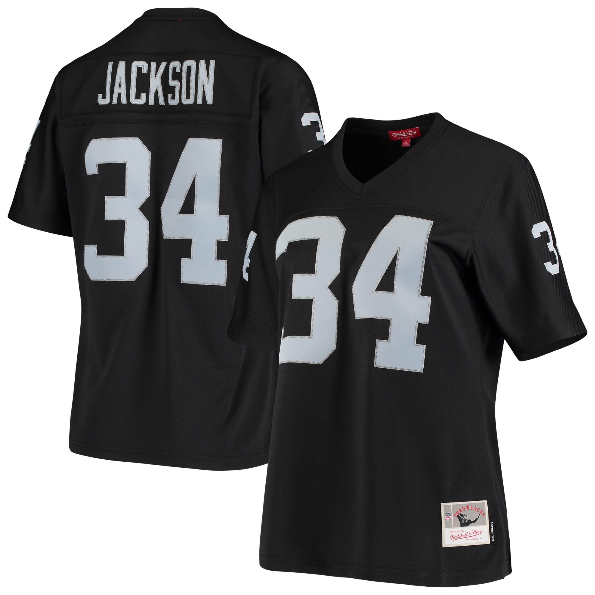 Bo Jackson Las Vegas Raiders Mitchell & Ness Women's 1988 Legacy Replica Jersey - Black - US Jersey Mall