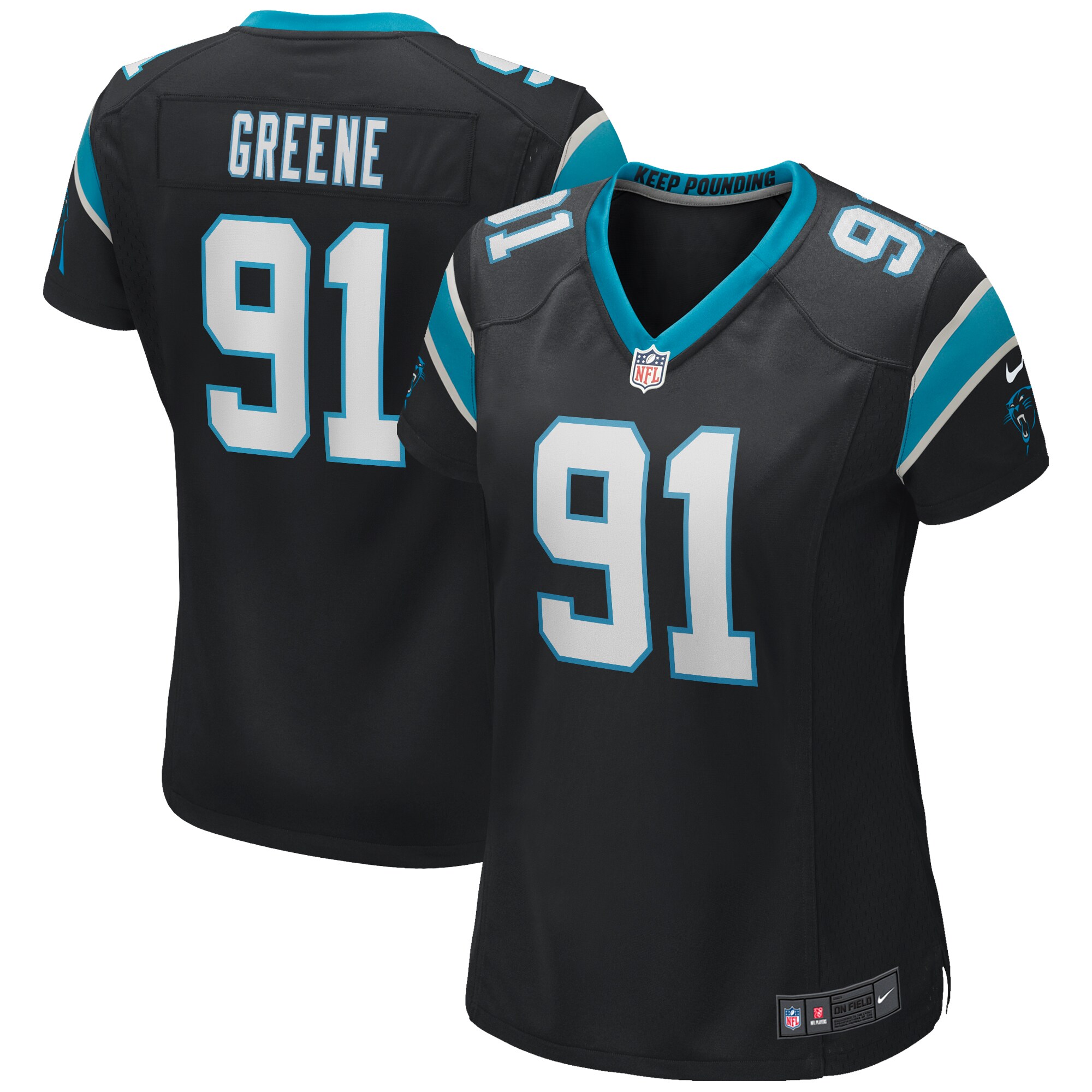 Kevin Greene Carolina Panthers Women's Game Retired Player Jersey - Black - US Jersey Mall