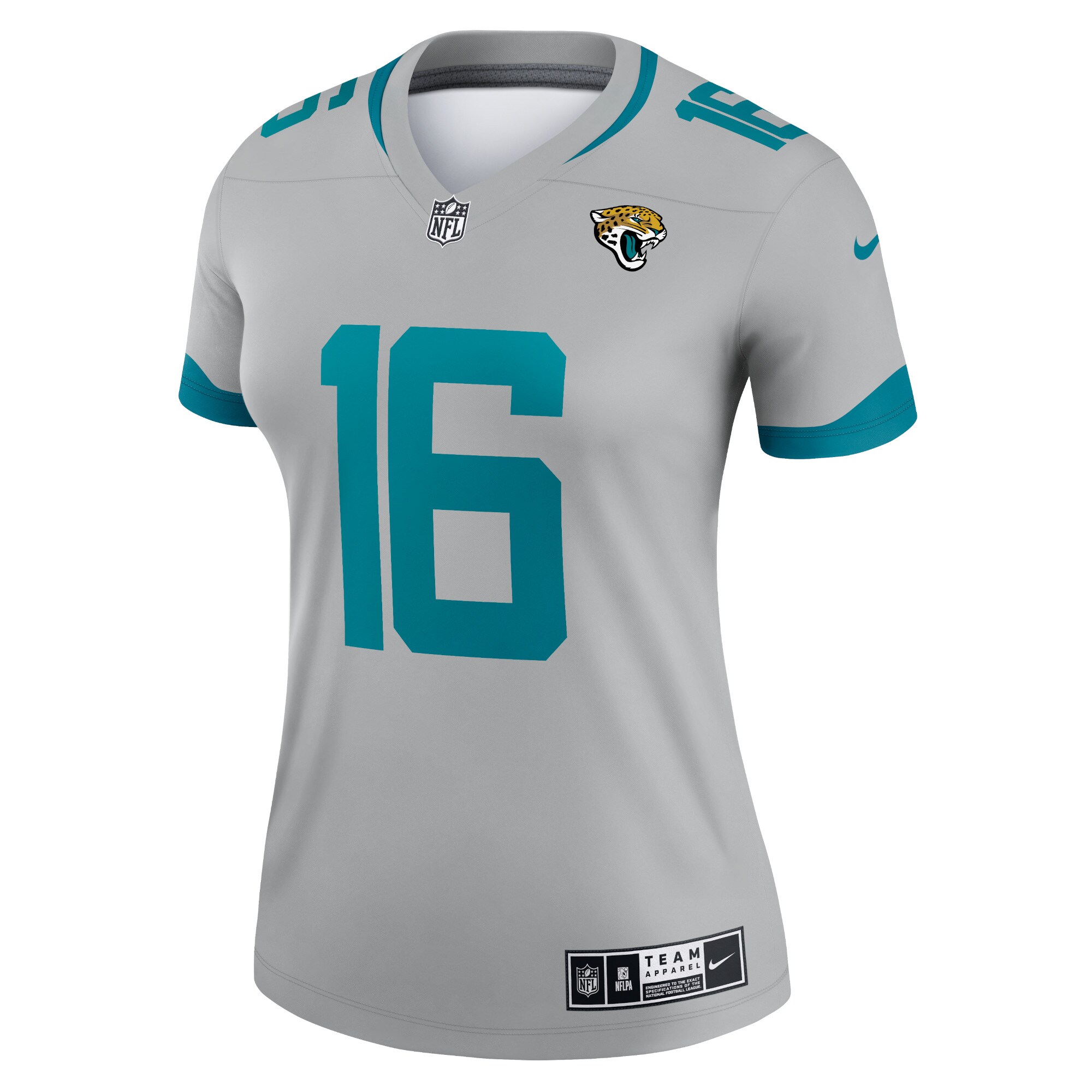 Trevor Lawrence Jacksonville Jaguars Women's Inverted Legend Jersey - Silver - US Jersey Mall