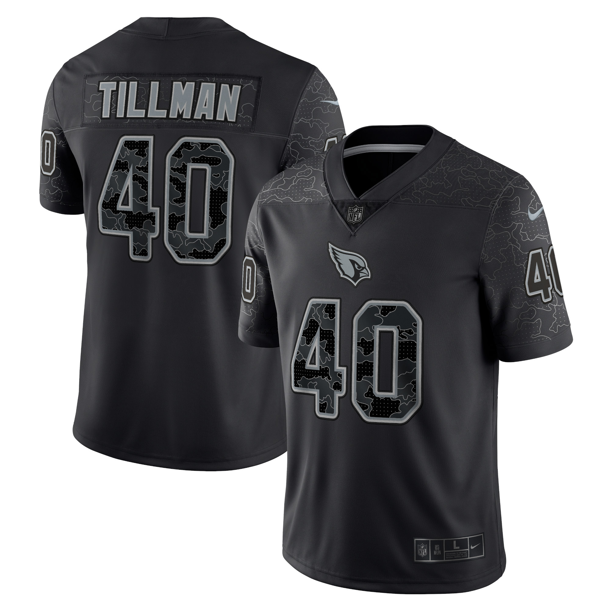 Pat Tillman Arizona Cardinals Retired Player RFLCTV Limited Jersey - Black - US Jersey Mall