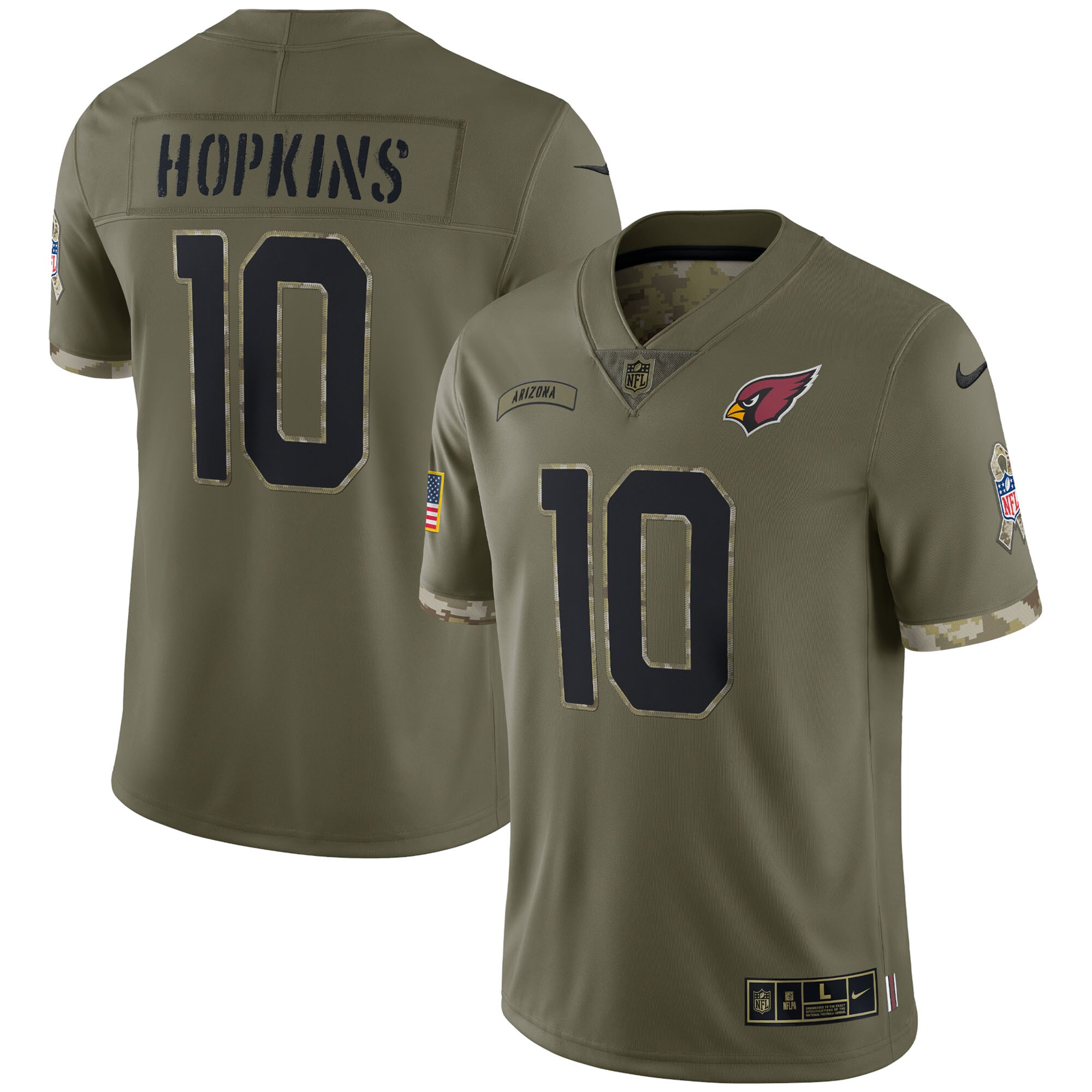 DeAndre Hopkins Arizona Cardinals 2022 Salute To Service Limited Jersey - Olive - US Jersey Mall