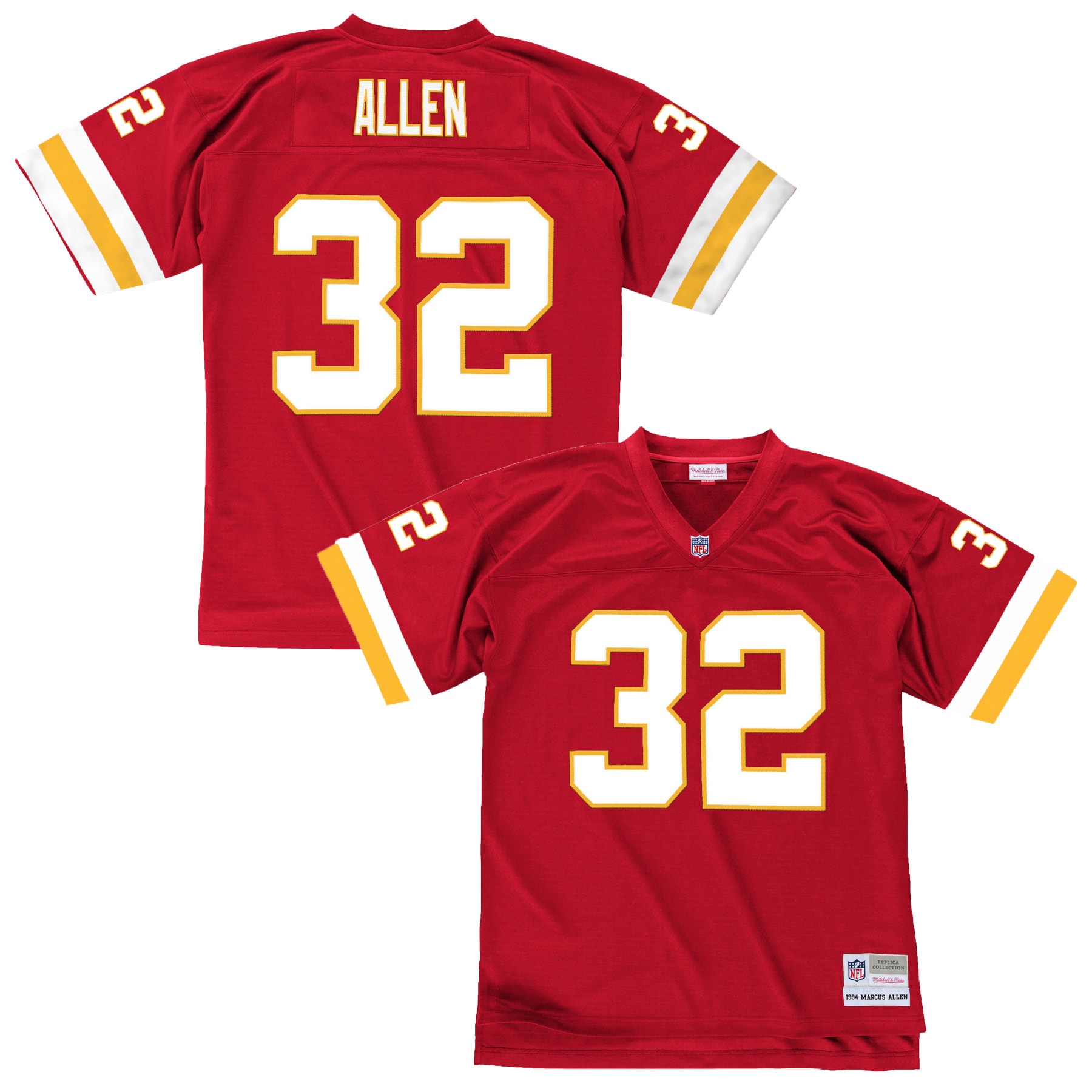Marcus Allen Kansas City Chiefs Mitchell & Ness 1994 Retired Player Legacy Replica Jersey - Red - US Jersey Mall