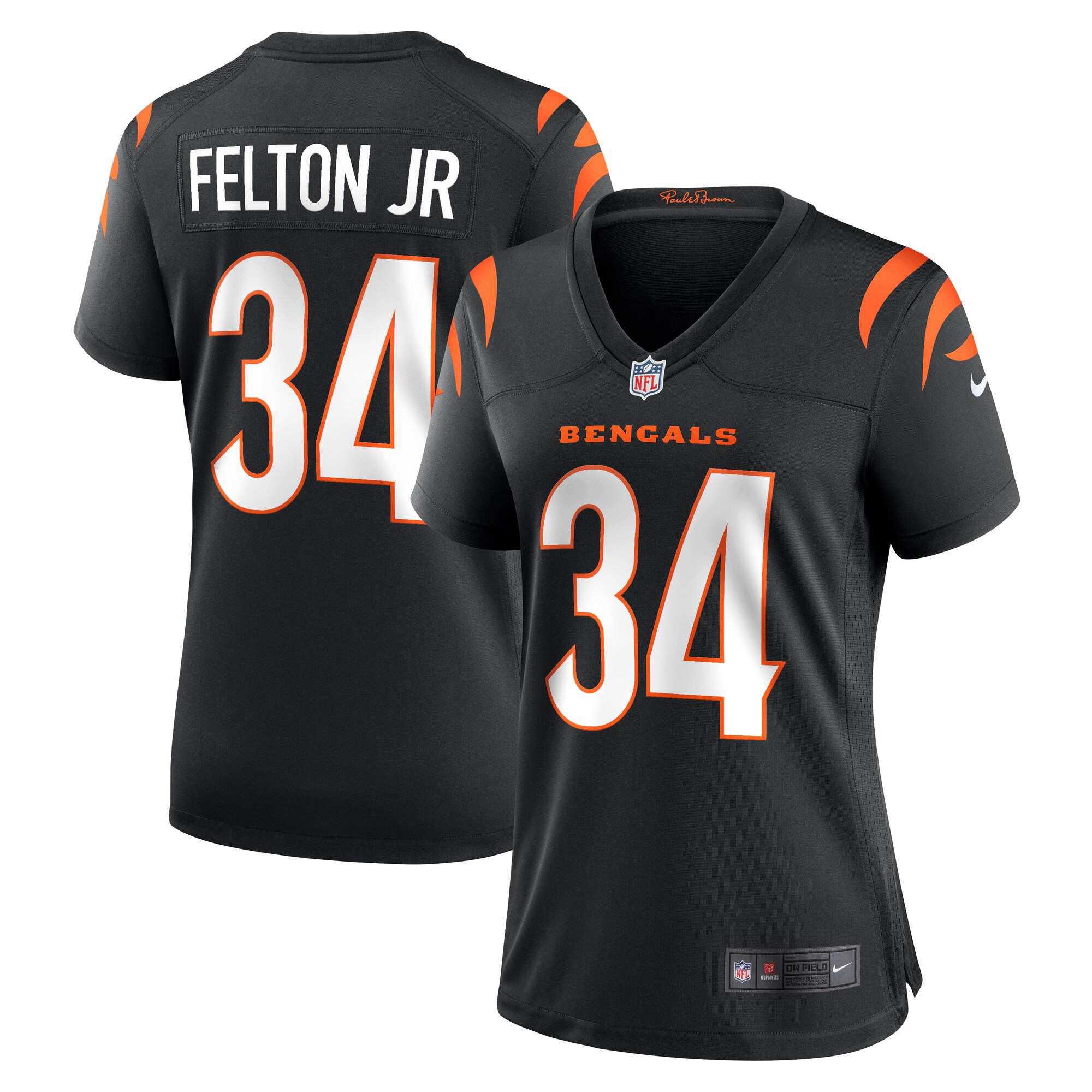 Demetric Felton Jr. Cincinnati Bengals Women's Team Game Jersey - Black - US Jersey Mall
