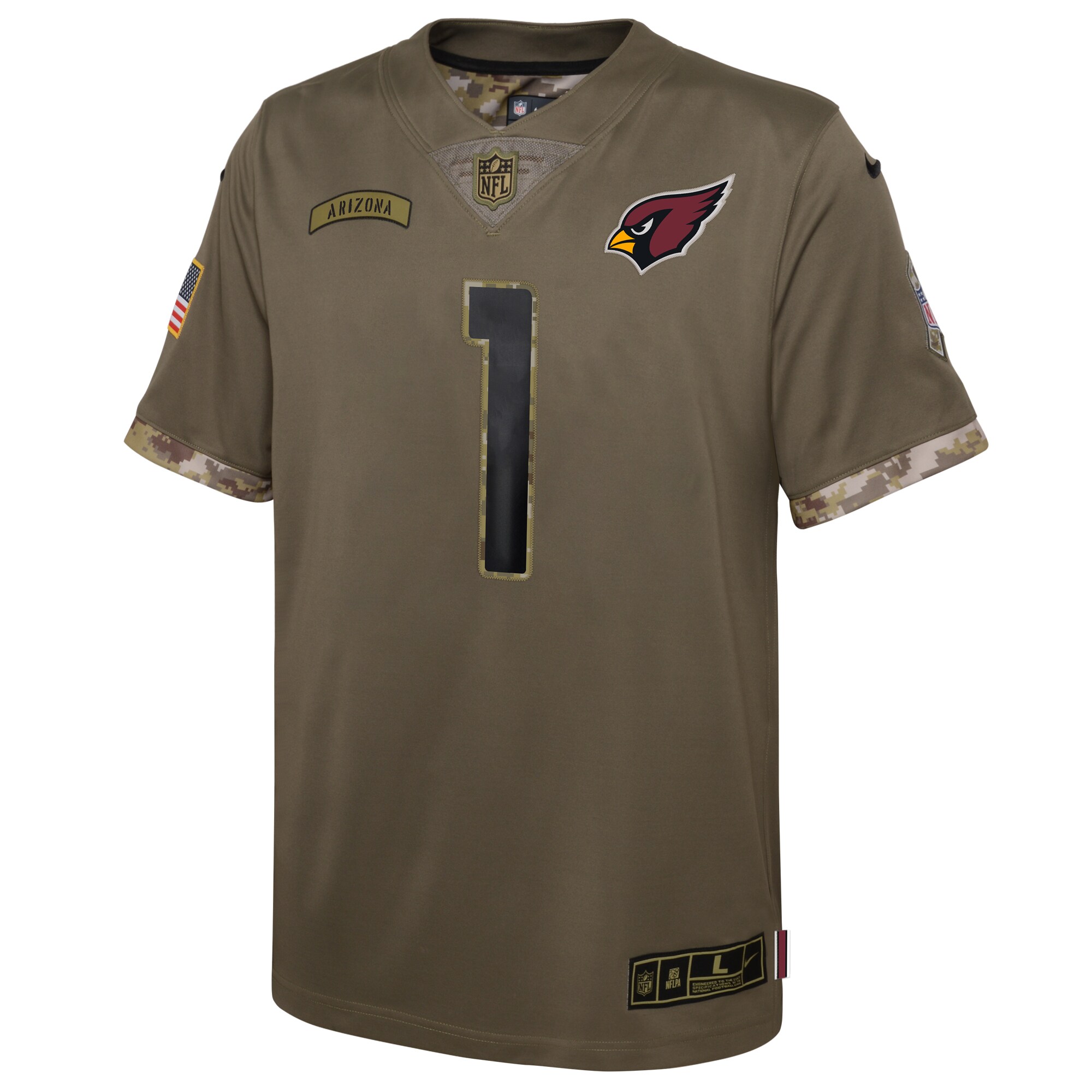 Kyler Murray Arizona Cardinals Youth 2022 Salute To Service Player Limited Jersey - Olive - US Jersey Mall
