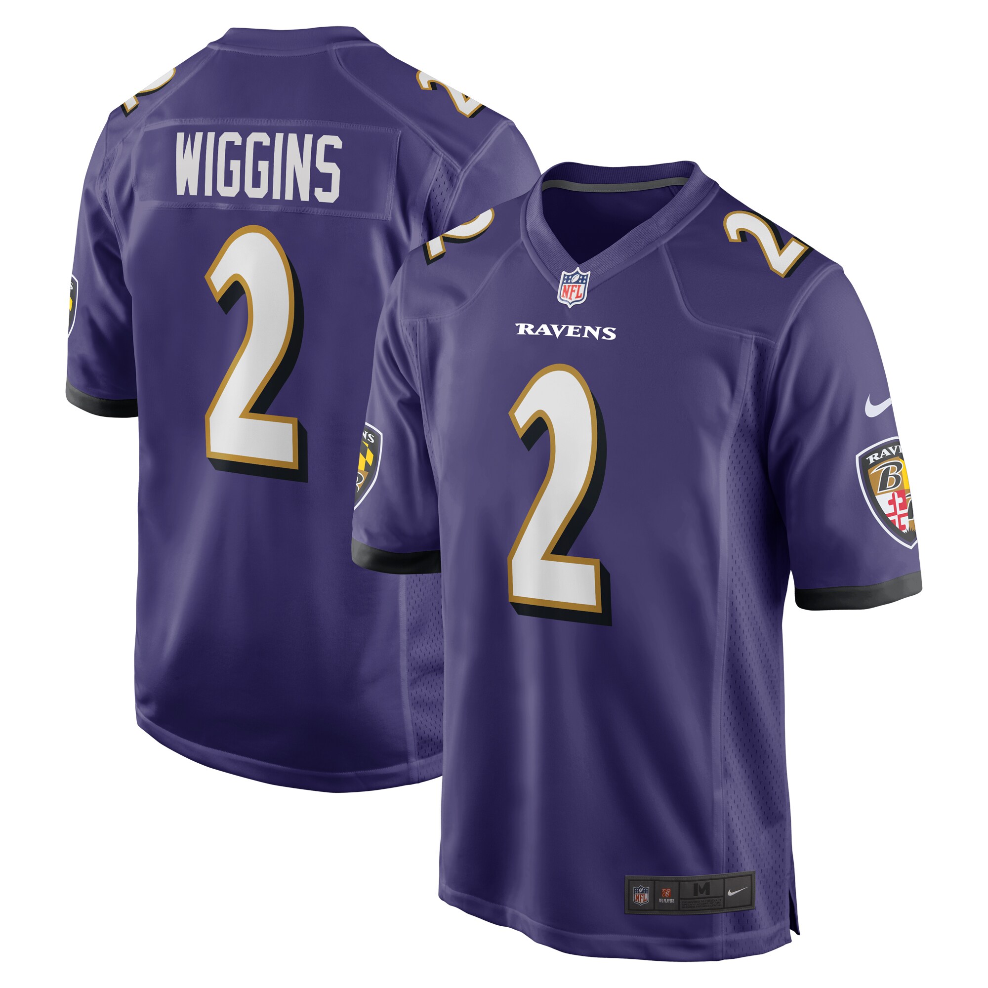 Nate Wiggins Baltimore Ravens 2024 NFL Draft First Round Pick Player Game Jersey - Purple - US Jersey Mall
