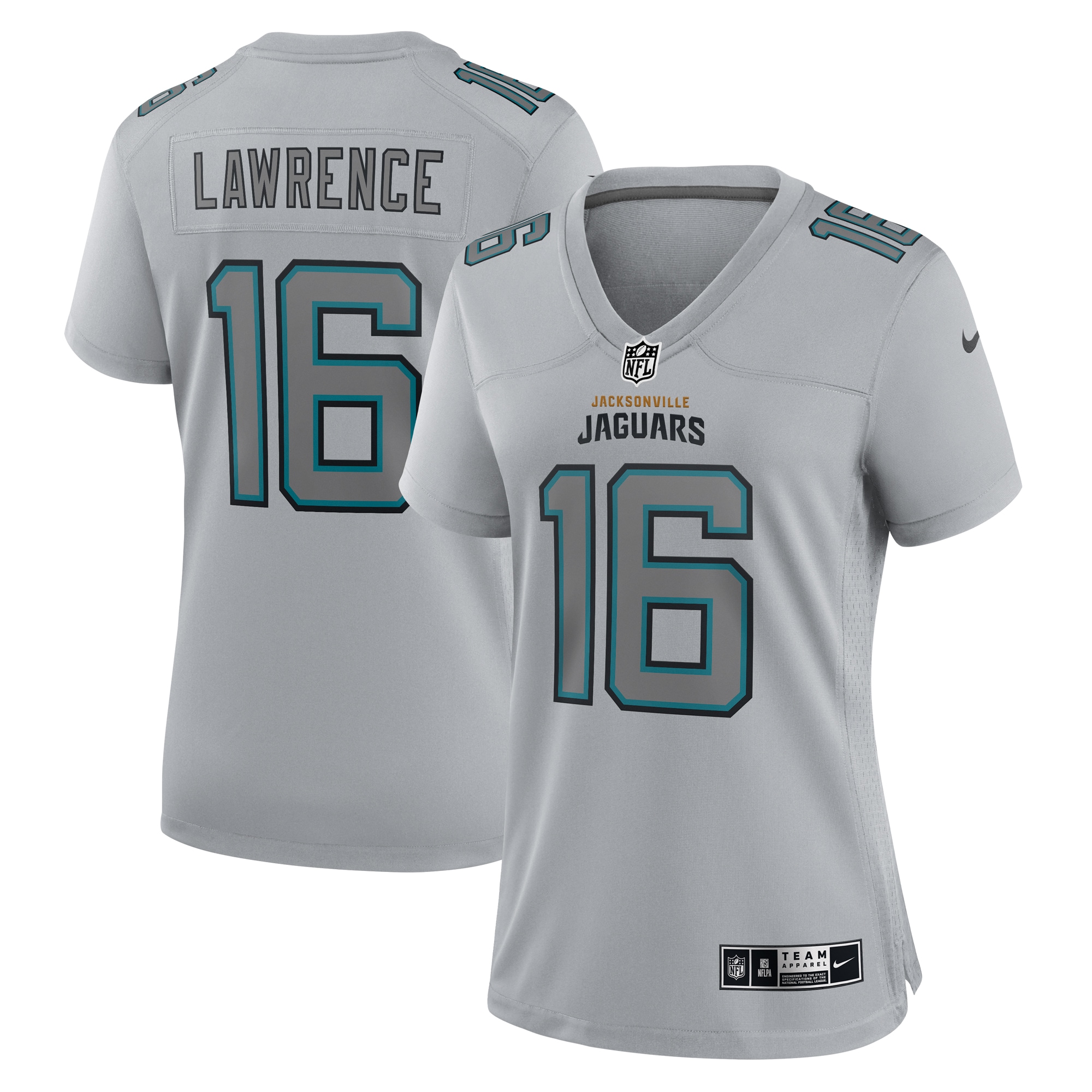 Trevor Lawrence Jacksonville Jaguars Women's Atmosphere Fashion Game Jersey - Gray - US Jersey Mall