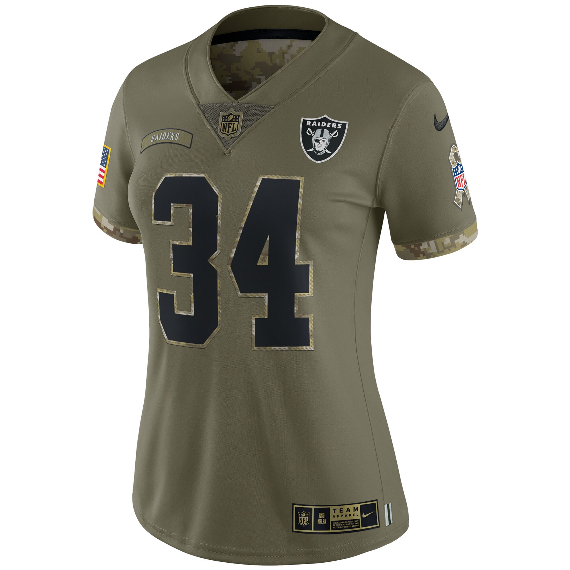Bo Jackson Las Vegas Raiders Women's 2022 Salute To Service Retired Player Limited Jersey - Olive - US Jersey Mall