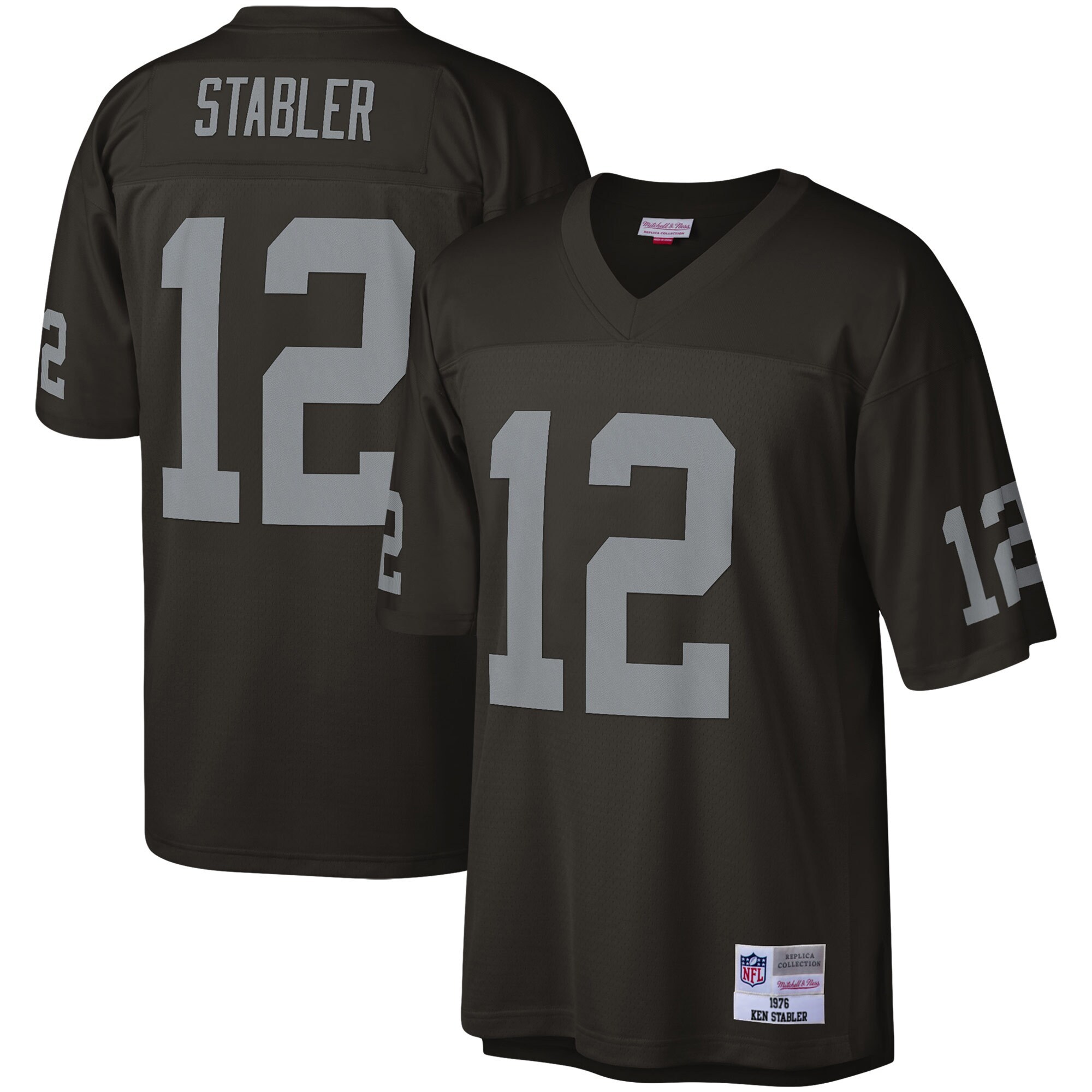 Ken Stabler Las Vegas Raiders Mitchell & Ness Legacy Replica Jersey - Black - US Jersey Mall